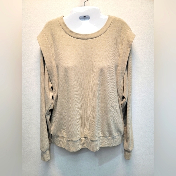 bohme Tops - BOHME Women's Size Small Oatmeal long sleeve sweater/sweatshirt, cuffed hem